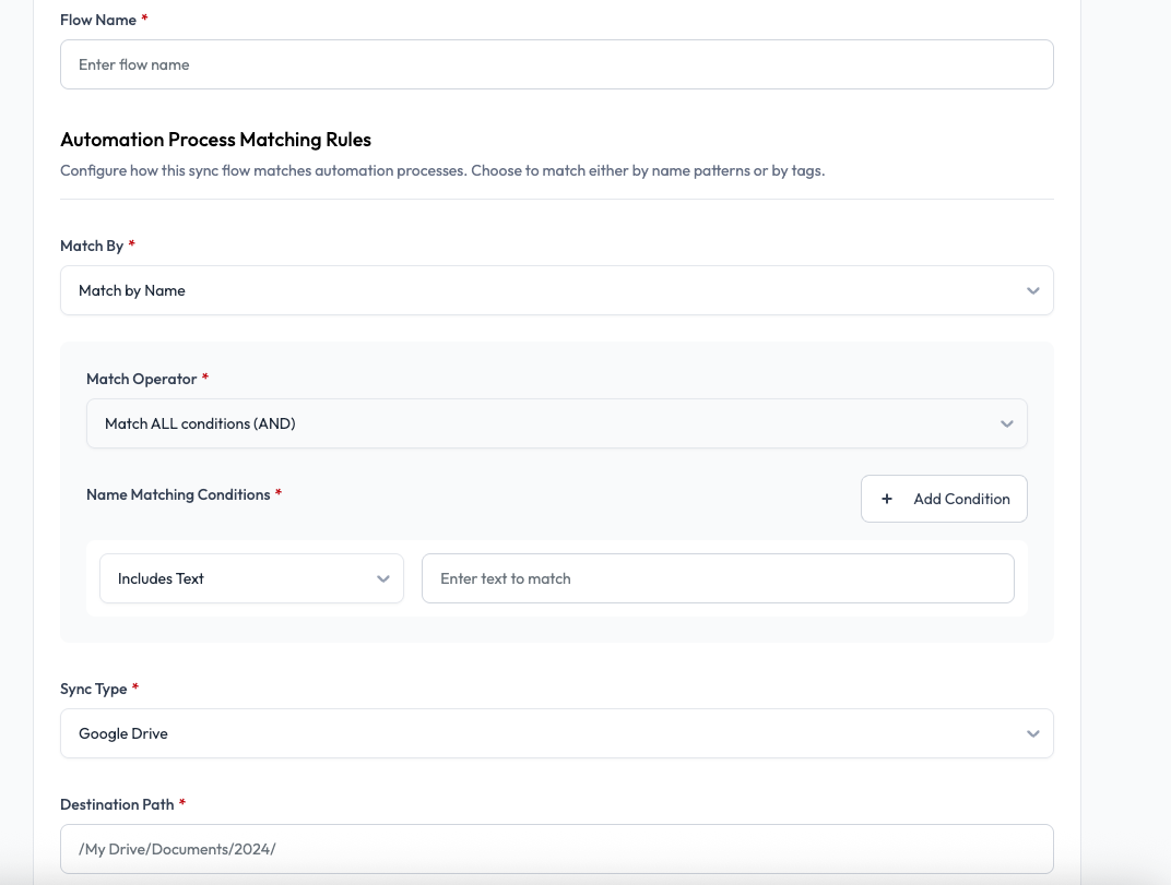 Sync flow demonstration showing automated delivery process